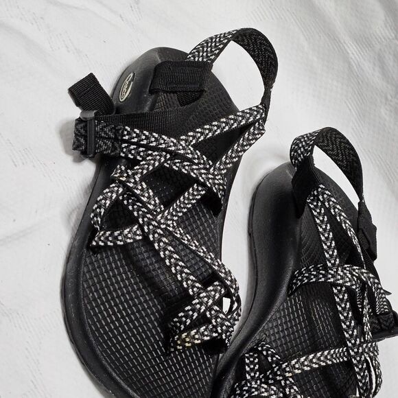 Chaco Women's Black and White Strappy Sandals - Picture 3 of 8